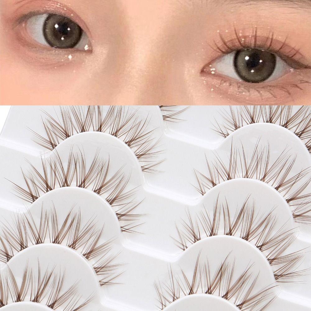 10 Pairs 3D Manga Lashes Natural Look Dramatic Anime Lashes Fashion Faux Mink Lashes for Women