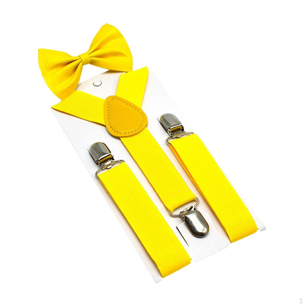 Детские подтяжки для галстука-бабочки с 3 зажимами на спине, регулируемая поддержка для джинсов для вечеринок и торжественных мероприятий