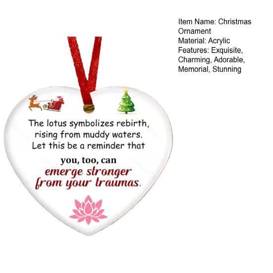 Memorial Christmas Ornaments Hug from Heaven Heart Shaped Christmas Tree Ornament