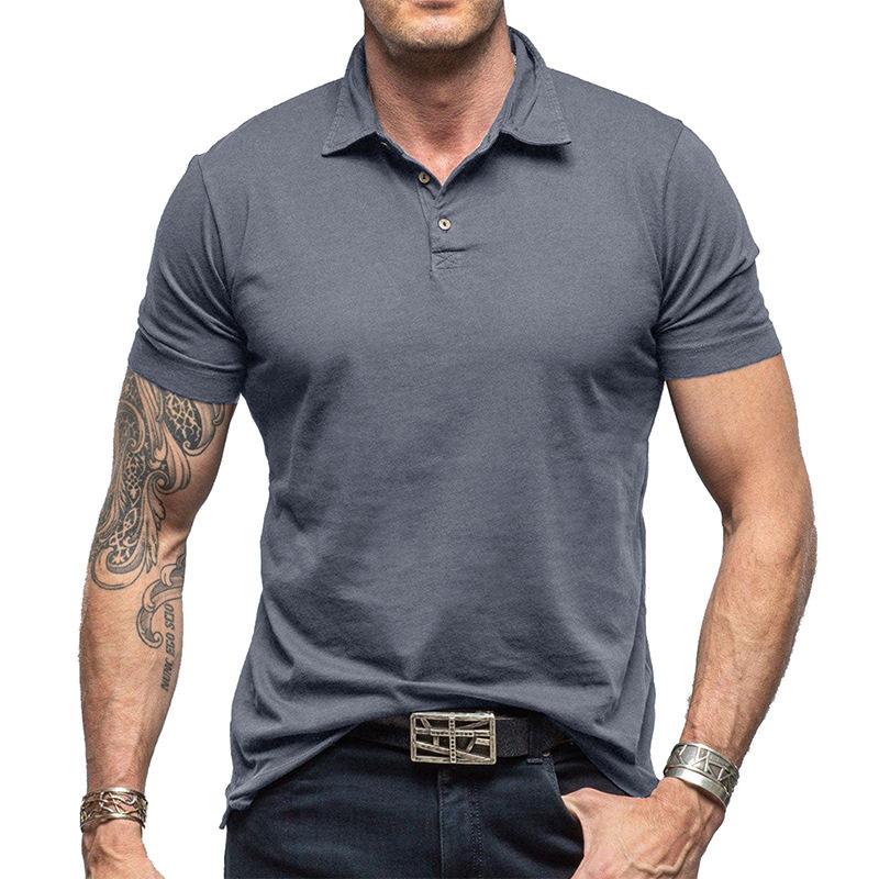 Men's Short Sleeve Polo Shirts Casual Slim Fit 3-Button Polos Tee Tops Collared T-Shirt for Men Summer Lightweight Athletic Business Work Golf Shirts