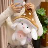 Kawaii Mushroom Bunny Plush Toys Stuffed Soft Cartoon Mushroom Hat Little Rabbit Doll Warm Lovely Companion Doll Kids Gift