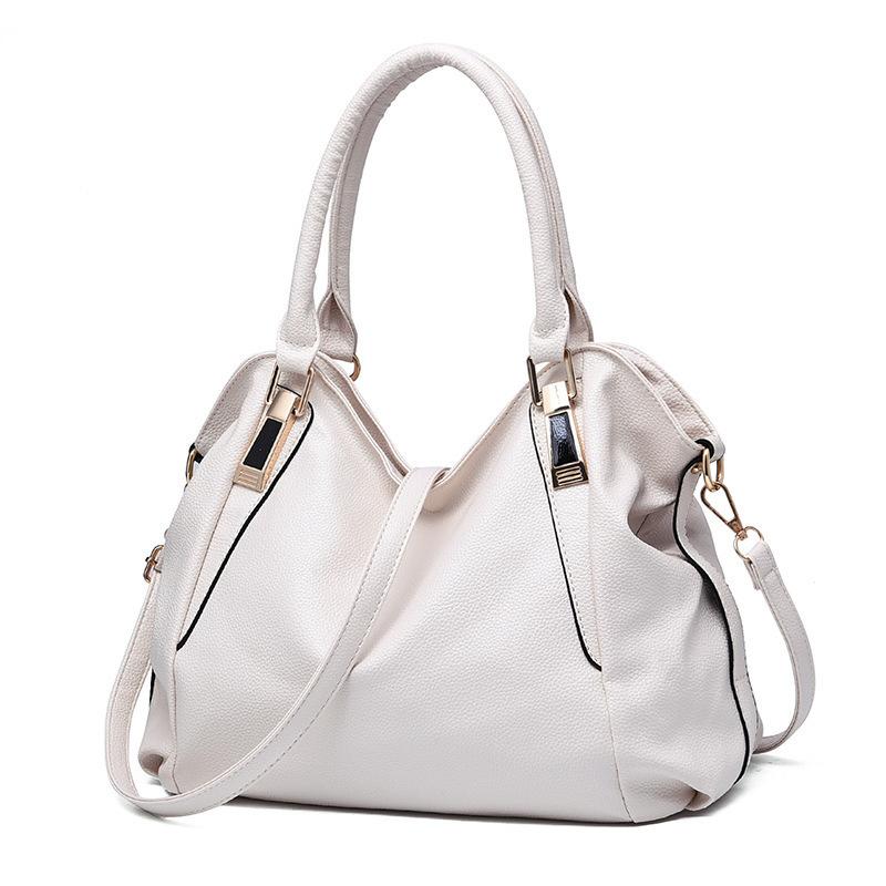 Fashion Soft Leather Handbag Large Capacity Tote Bag Minimalist Shoulder Crossbody Bag for Women