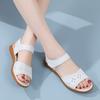 Leather Outer Wear Comfortable Casual Sandals Women's Summer New Versatile Soft-soled Shoes