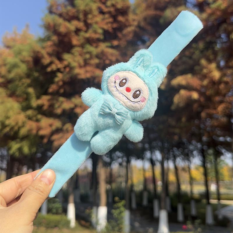 Мультяшный браслет Labubu Slap Snap Wrap Wristband, милые забавные игрушки, детские украшения для рук