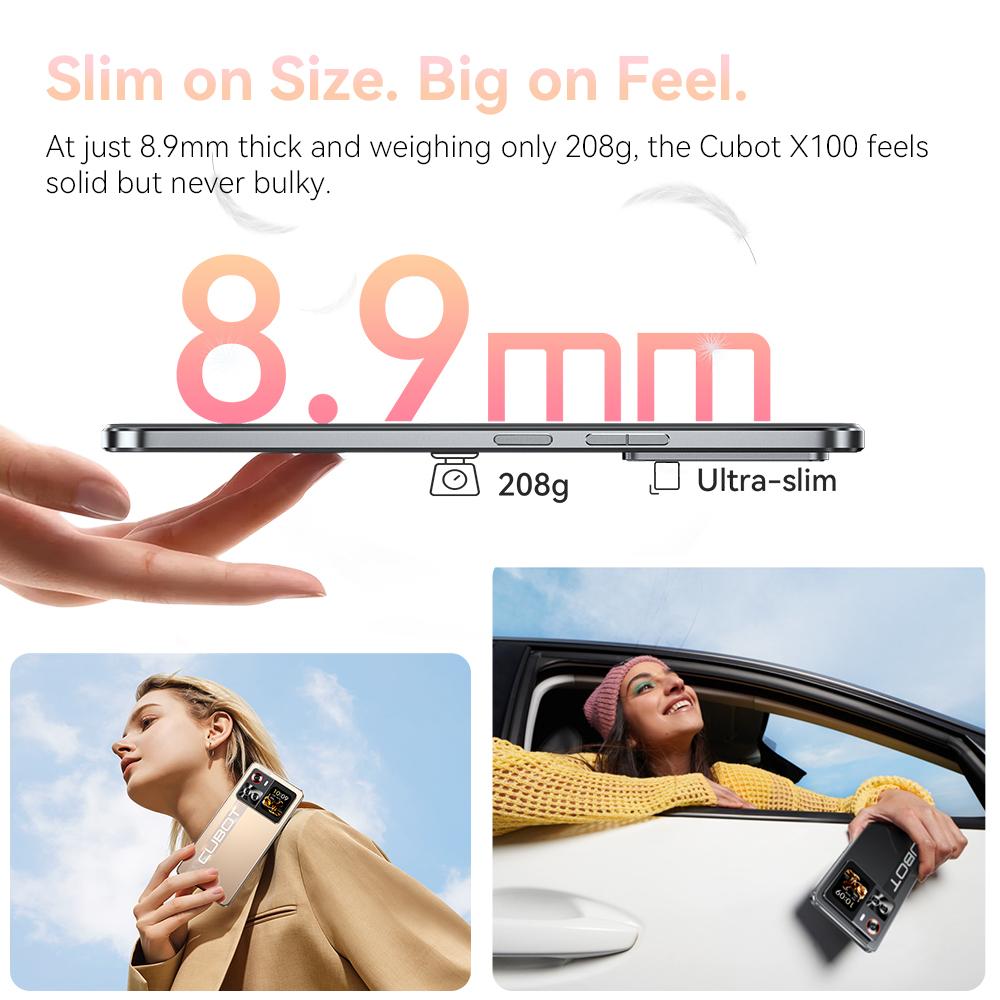 Cubot X100, 5G Smartphone, Android 15, MTK Dimensity 7025, 6nm, 2.5GHz, 6.88-inch Screen, 8GB RAM 256GB ROM, 64MP Camera, 5100mAh Battery
