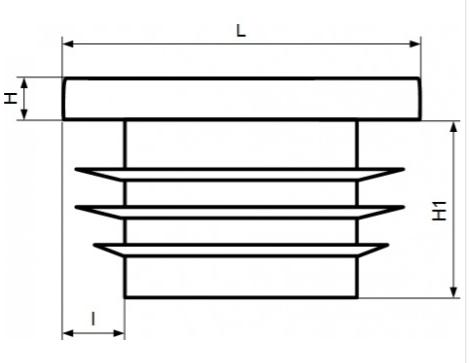 Internal cap for profile post roof 40x40 100 PCS WHITE