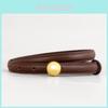 Genuine Leather Womens Skinny Belt With Pin Buckle For Dress And Summer Wear