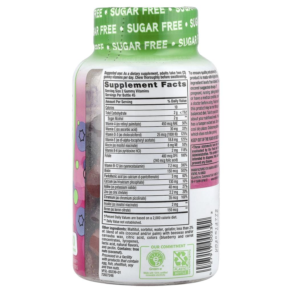VitaFusion, women's sugar-free multi, mixed berry, 90 gummies