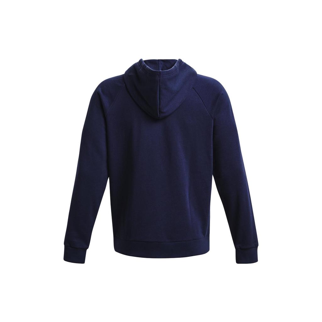 Under Armour Rival Fleece Hoodie With Brand Logo Print Men Hoodies Navy-Blue 1379757-410