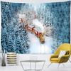 Снежная рождественская елка, гобелен, настенный домашний пейзаж, подарки Санта-Клауса, спальня, гостиная, домашний декор