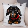 Mini Dachshund Cushion Cover Decor Pet Animal Pillowcase Sofa Home Children's Room Pillowcase