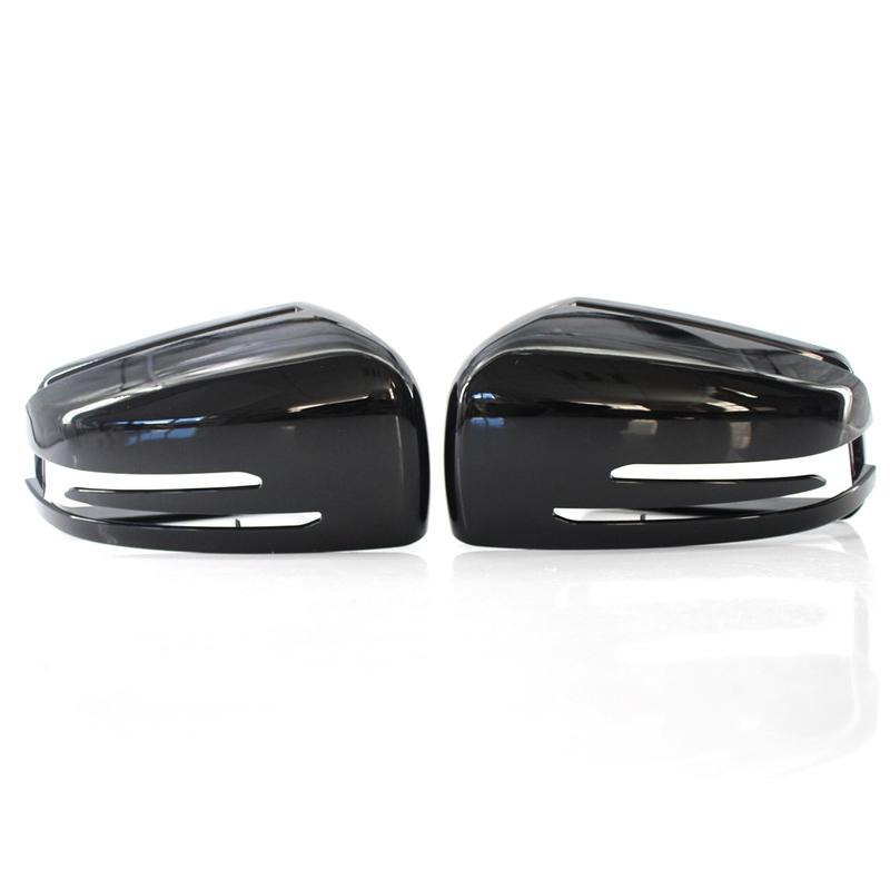 1 пара накладок на зеркала заднего вида для Mercedes-BENZ C E S GL Class W204 W212 W221 CLA GLA 2009-2013 Глянцевый черный-M53K