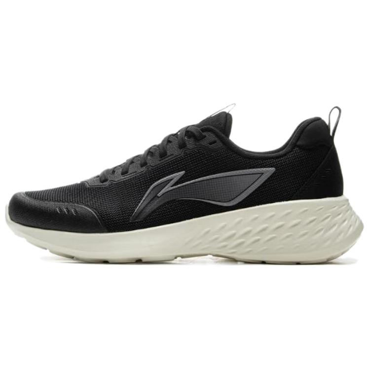 Li Ning Ткань Низкие Повседневные Беговые Кроссовки Мужские Черные ARSV037-12