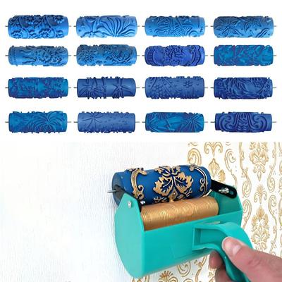 Художественный текстурный валик для покраски DIY Инструмент для создания узоров Декор дома Настенная кисть