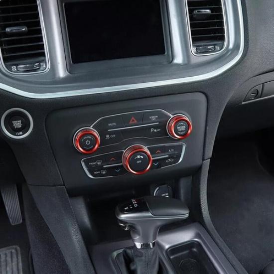 For 11- Chrysler 300/Charger Red Air Conditioner Switch Knob Trim Ring Cover