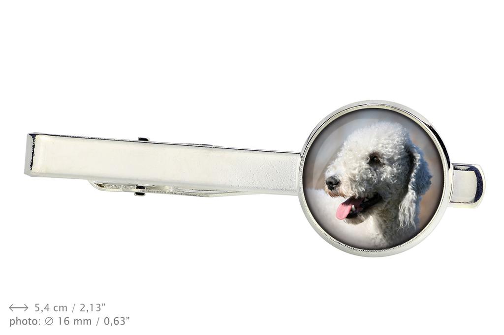 Bedlington Terrier, Rothbury Terrier, Rodbery Terrier - tie clip in a box, stylish tie, personalized jewelry from the Art-Dog brand