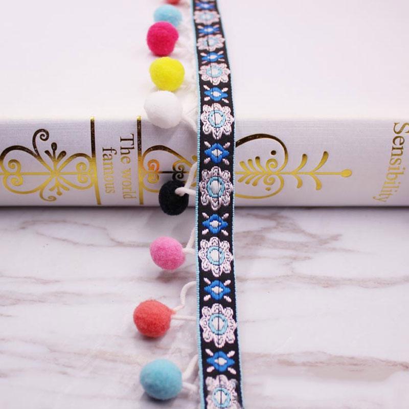 1/5/10Yards Pom Pom Trim Lace Fabric MINI Pearl Pompom Fringe Ribbon Sewing Lace Kintted Fabric Handmade DIY Craft Accessories