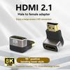 Адаптер 8K HDMI-совместимый с боковым изгибом 90 градусов Адаптер 90 градусов под прямым углом Адаптер 270 градусов Разъем-расширитель HDMI папа на мама