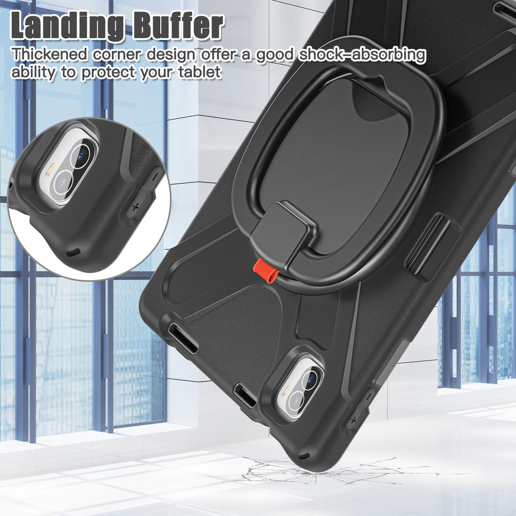 Чехол для Xiaomi Pad 5, прочный защитный чехол для ПК + силиконовый чехол для планшета с вращающейся подставкой