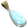 Natural Republic Larimar Gemstone 925 Solid Sterling Silver Pendant 2.50" z0S45