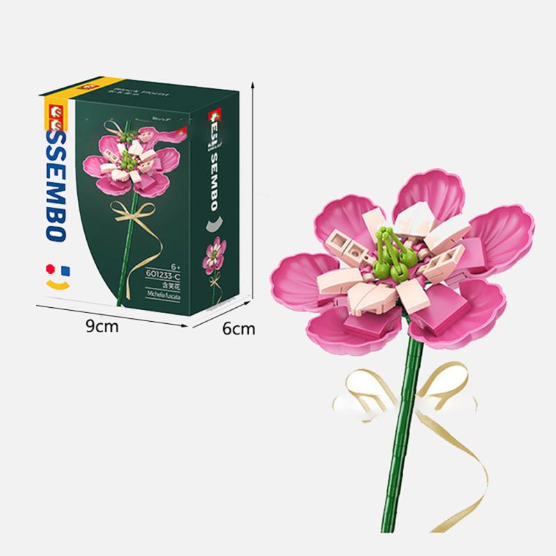 Вечные цветы Букет Строительные блоки Совместимы с Lego Сборные строительные блоки Игрушки для
