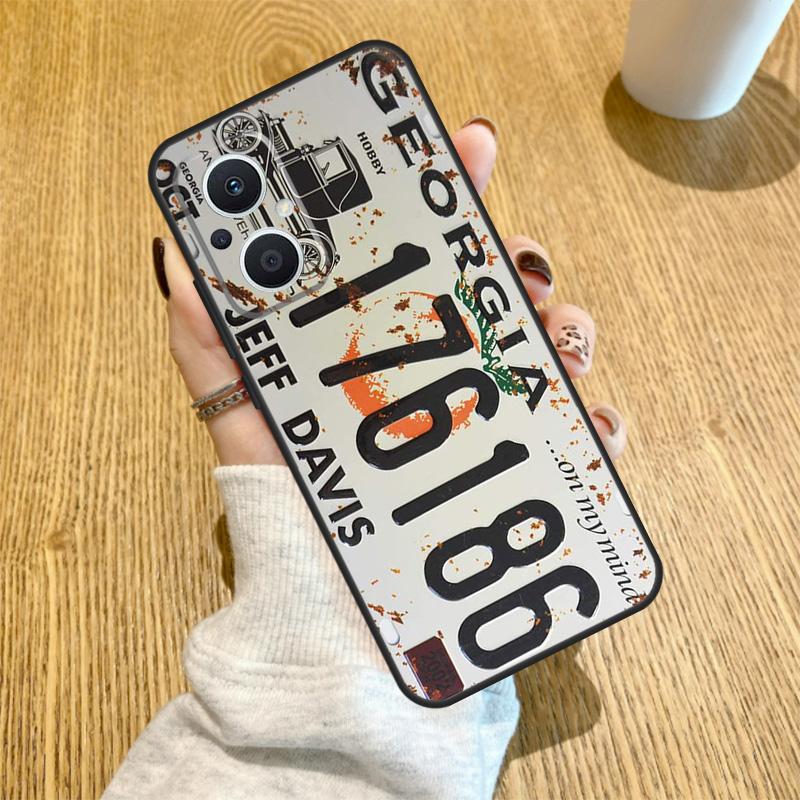 Retro Funny License Plate Funda For OPPO Reno 13 F 14F 12F 11F 8T 7 8 Lite 10 11 12 14 OPPO Find X5 X6 X8 X9 Pro Case