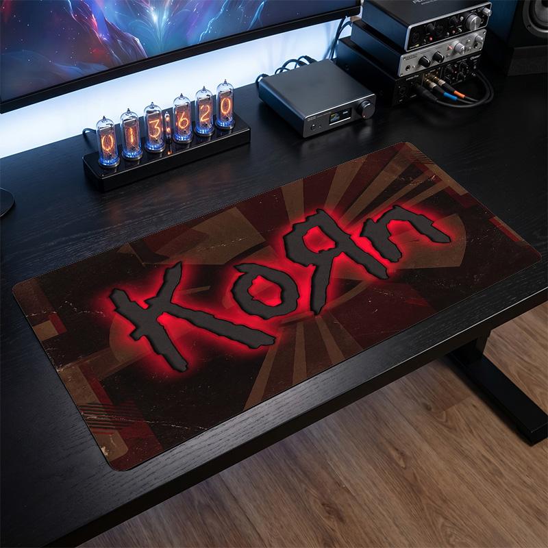 Korn Print Large Mouse Pad Smooth Surface Anti?Slip Desk Mat For Gaming Office Laptop Decoration