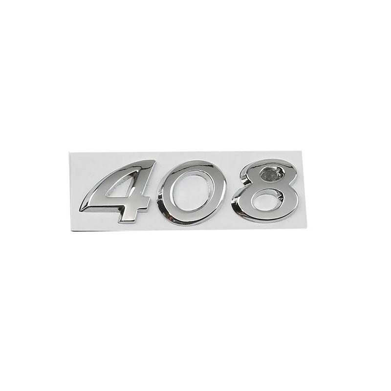 Car Metal Rear Trunk Boot Letters Logo Badge Emblem Decal Sticker For Peugeot 206 207 301 308 307 408 508 Decoration Accessories