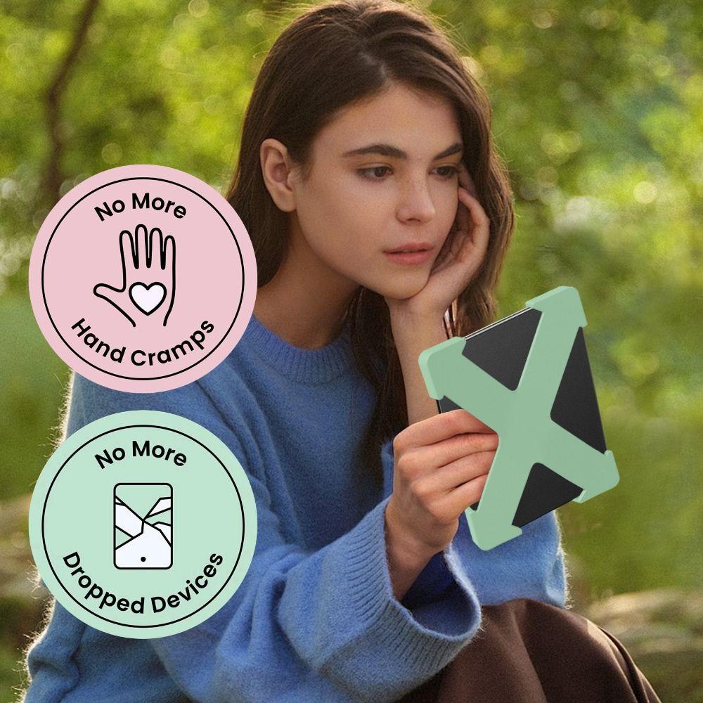 Держатель с ручкой из искусственной кожи для Kindle Paperwhite/Kobo/Voyaga/Pocketbook/Tolino для использования в руках