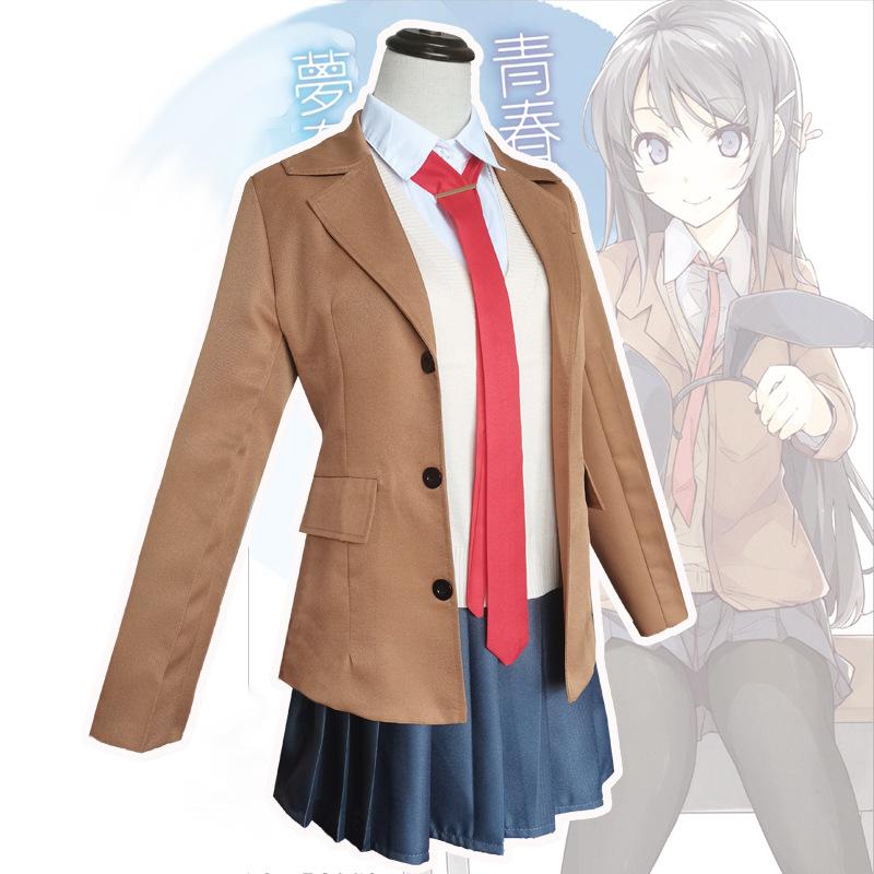 8 шт./6 шт. полные комплекты аниме косплей костюм негодяй молодой кролик девочка школьная сестра Азусакава Сакита Cos Сакурадзима Май одежда для косплея