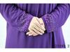 Traditional Muslim Women's Prayer Dress with Crystal Embellishments - Long Cotton Robe