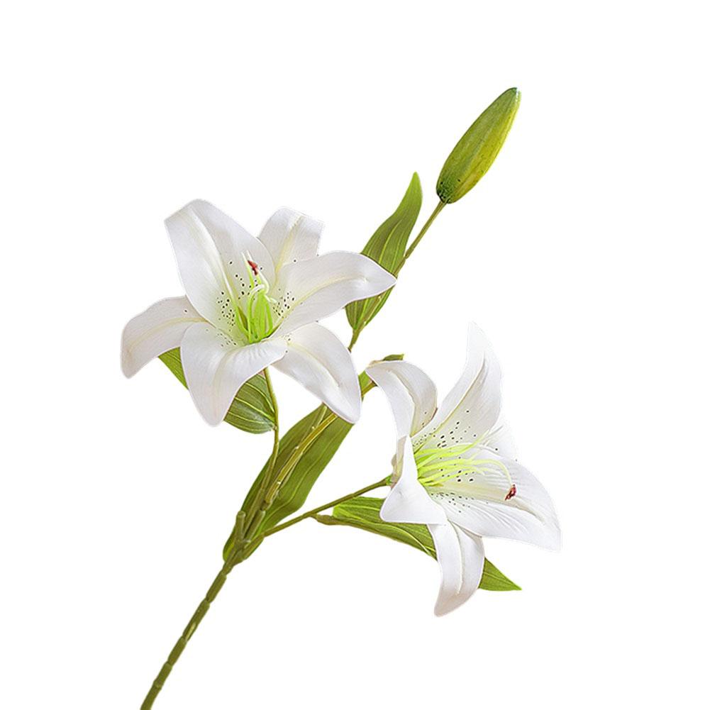 Имитация лилии Искусственный цветок Двуглавая лилия Украшение для дома