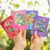 Stained Glass Flower Metal Bookmark 2-in-1 Magnetic Fridge Magnet Translucent Book Mark Reading Accessories Gift for Book Lovers