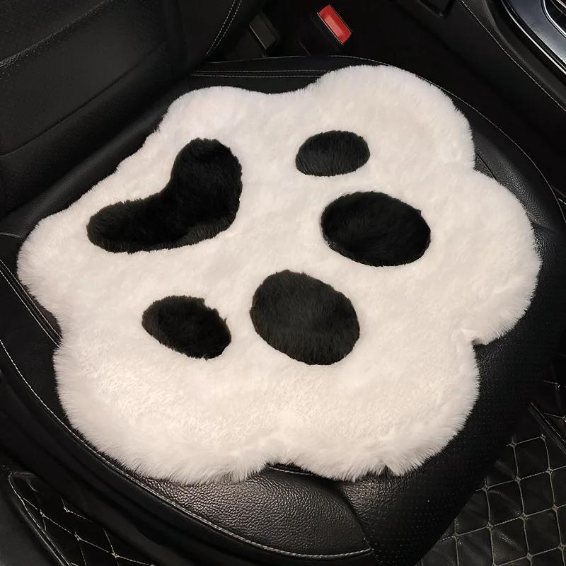 Подушка для автомобиля Four Seasons Universal Cute Cat Paw Car Warm Plush Heating Car Softed Seat Seat Seat Seat Seat