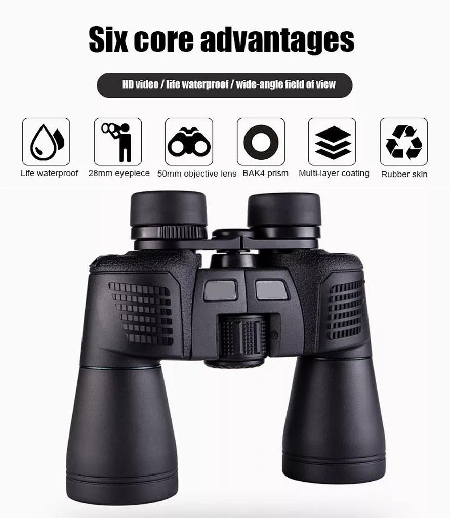Professional Binoculars Telescope 20x Magnification High-definition Low-light Night Vision For Hunting Camping