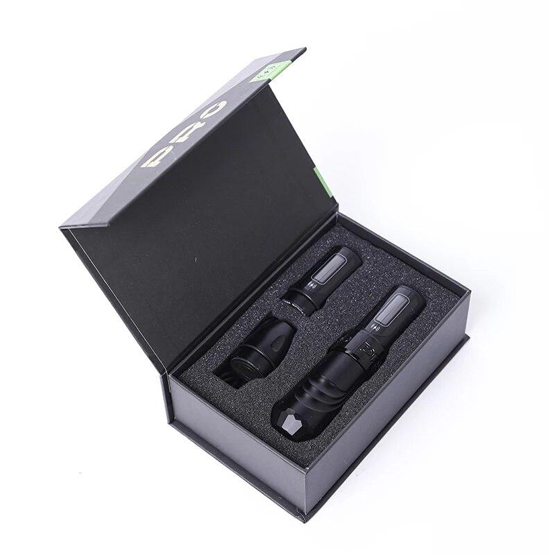 Беспроводная машина для тату-ручки MAX PRO, бесщеточный двигатель, две батареи со светодиодным дисплеем, инструменты для перманентного макияжа