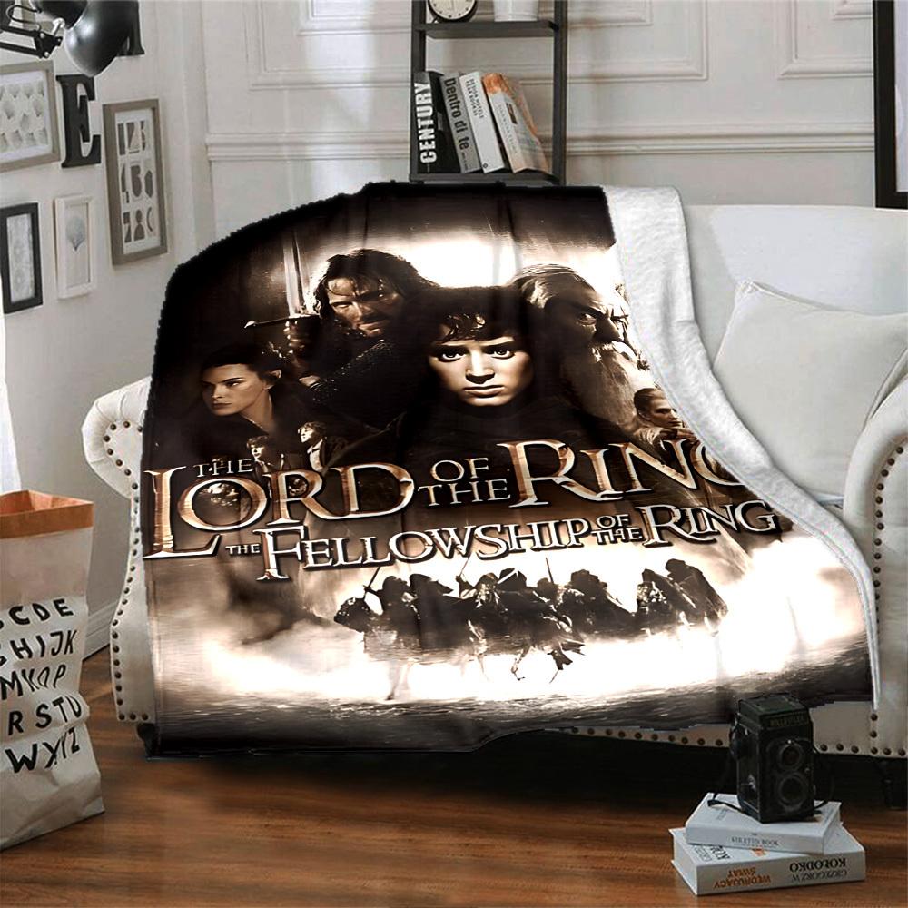1pc Lord of the Rings Fellowship of the Ring Flannel Blanket Soft Warm Throw for Home, Office, Travel, All-Season Cozy Bedding GiftL1138