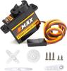 EMAX ES08A II Analog Servo 8.6g | Plastic Gears | 15T Horn Mount Kit | Compatible with Axial SCX24 RC | Aluminum Alloy, 23x11.5x24 Mm