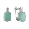 Silver Earrings with Natural Emerald 5.008ct (2062059)