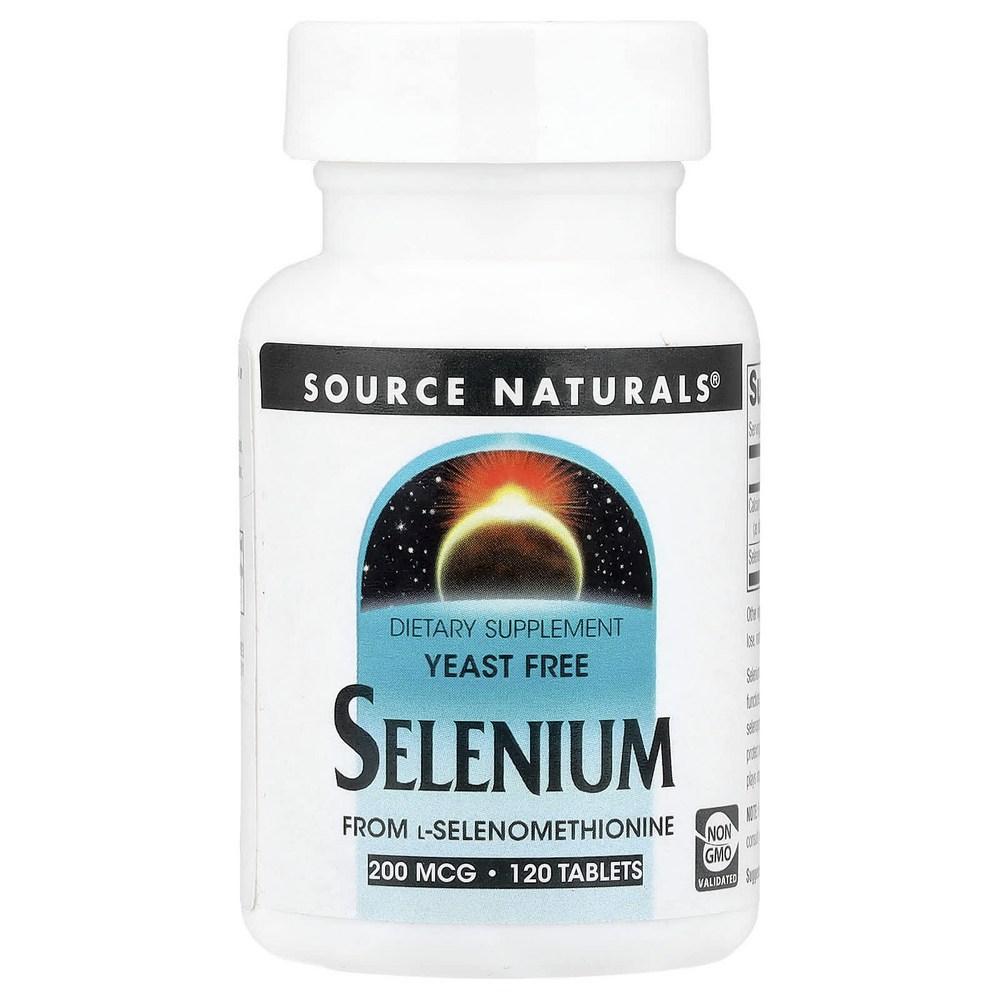 Source Naturals Selenium | Selenomethionine Extract 200mcg 120 Tablets 4 pcs