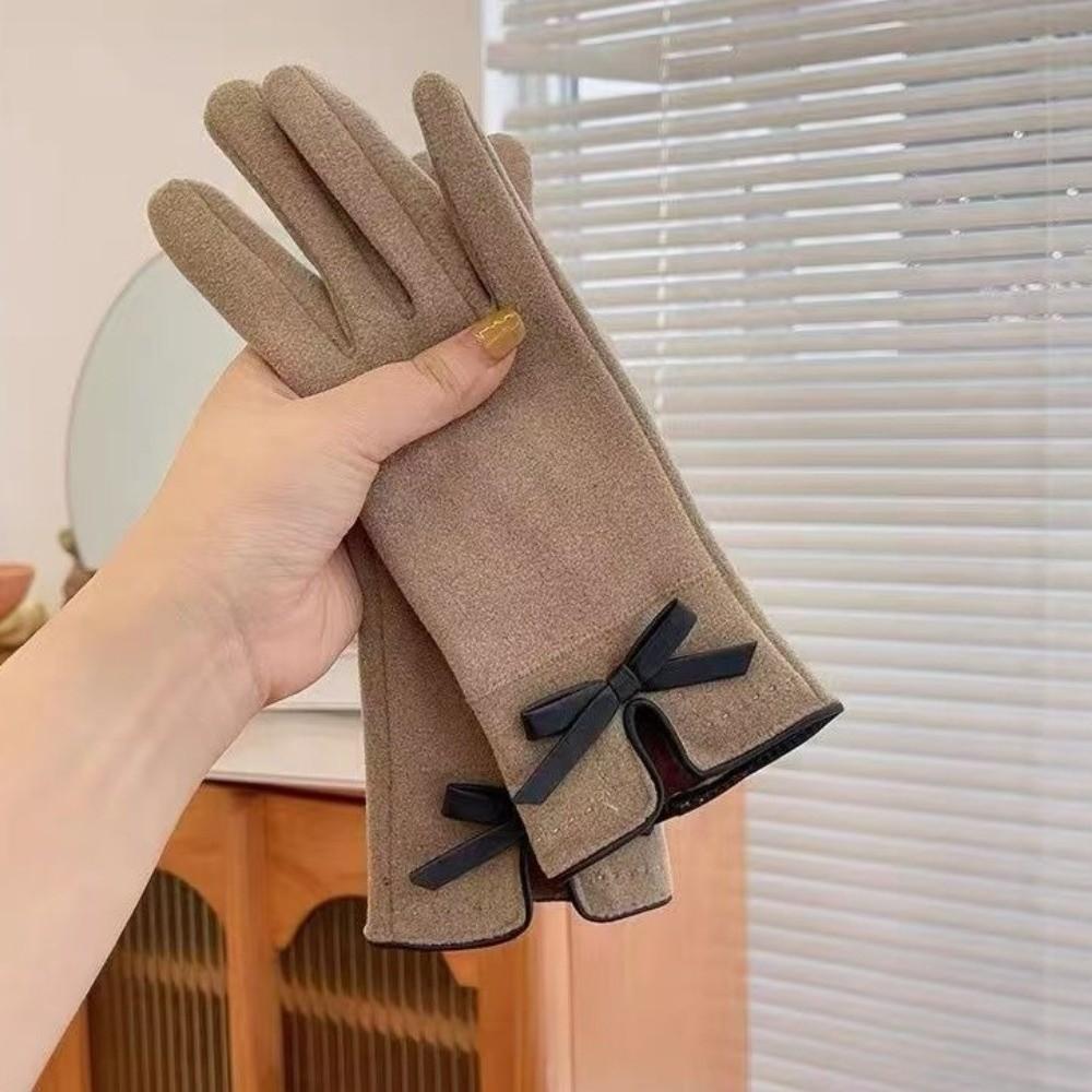 Thickened Plush Winter Driving Gloves Windproof Material Women Fleece Gloves for Women
