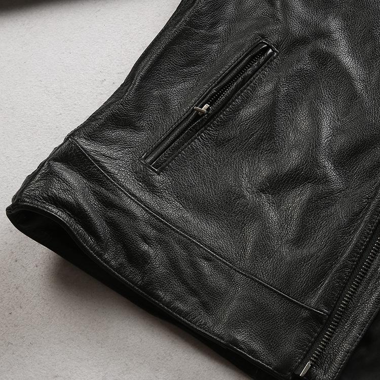 Мужская куртка из натуральной овчины, с воротником-стойкой, косой ромбовидный узор, повседневный мотоциклетный стиль