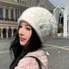 Autumn and winter new knitted wool hat children's versatile face small bald hat warm ear protection stack hat