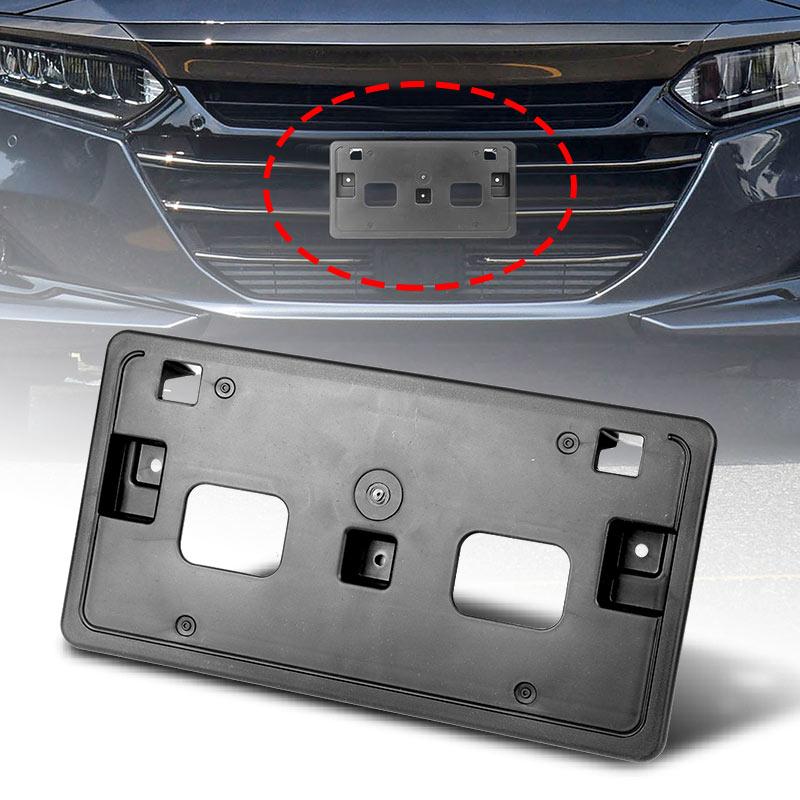 Front Bumper License Plate Holder Frame Registration Plate Bracket For Honda Accord 4Dr Hybrid 2018 2019 2020 2021 2022 US Model License Plate Covers