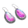 Двухцветный турмалин ручной работы ювелирное изделие из стерлингового серебра 925 серьга 2,05" t7w75