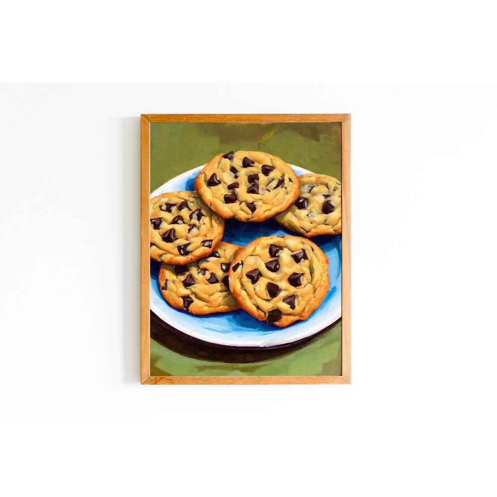 Apple Pumpkin Berry Pie Dessert Chocolate Chip Cupcake Donut Poster Print Wall Art Pictures Canvas Painting Room Home Decor Gift