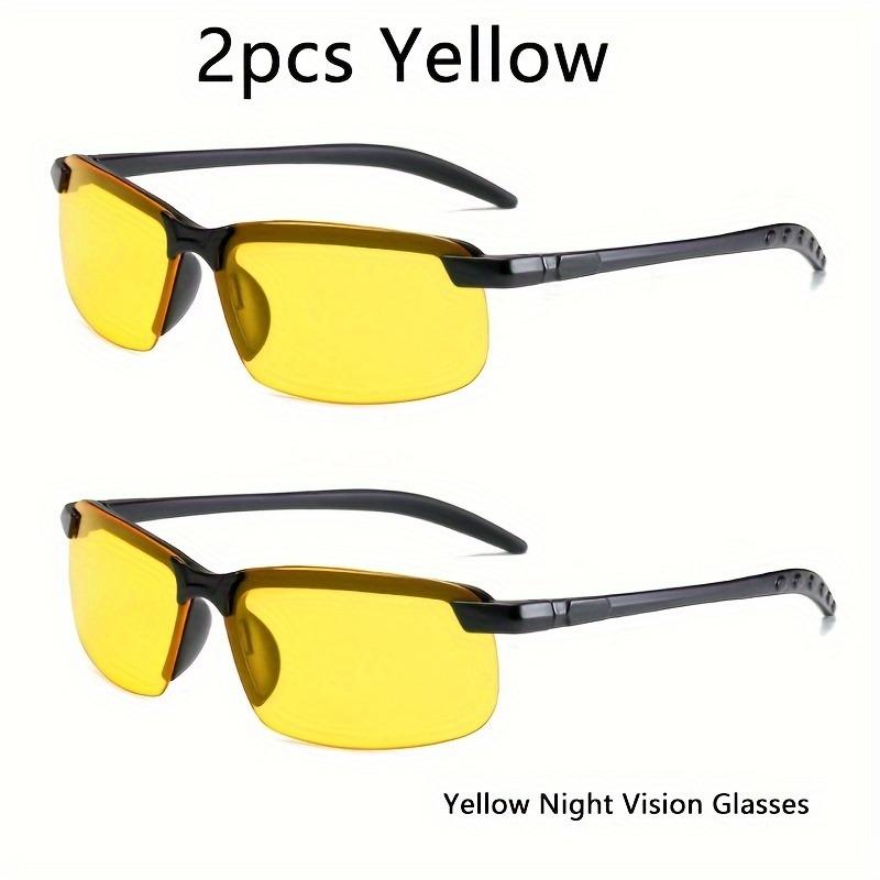 Очки ночного видения для женщин и мужчин, модные полуободковые очки для водителя с антибликовым покрытием для ночного вождения