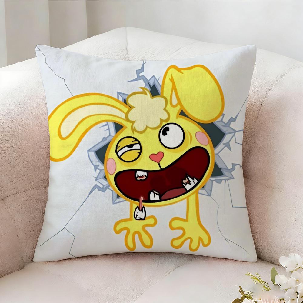 Happy Tree F-Friends N-Nutty Pillow Case Pillowcase, Double-Sided Printed, Sofa Cushion, Bedroom Headboard Pillow