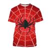 Spider 3d Printed Men's T-shirt Summer Fun Animal Print Casual Short Sleeve Fashion Personality Creative Harajuku O-collar