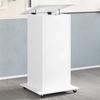 VidaXL Lectern and Wheels and Drawer White 55x55x107 Cm Engineered Wood, Rostrum, Speaker's Stand, Lectern, Platform, 848024